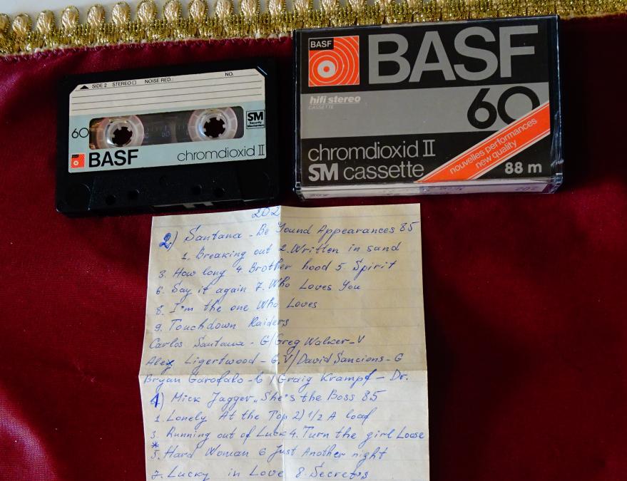 Basf аудиокасета със Santana и Mick Jagger